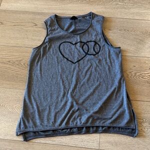 Charcoal Heart Design with baseball Tank Top